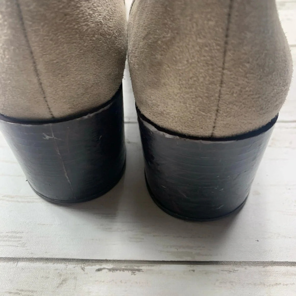 Sam Edelman Suede Ankle Boots Tan Joey Booties 6 1/2 Neutral Boho Minimalist - Picture 6 of 16